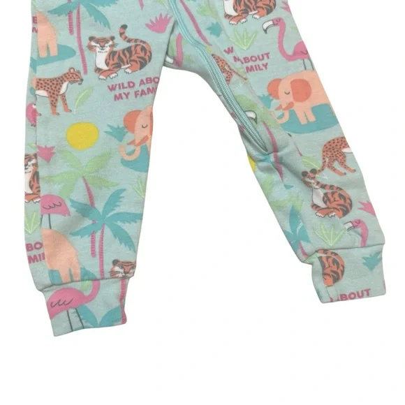 Children’s Place Sleeper Pajamas Jungle Unisex Baby 6-9 months - Picture 2 of 5